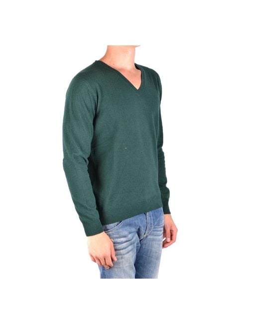 Daniele Alessandrini Stijlvolle V-Hals Gebreide Kleding Voor Mannen in het Green voor heren