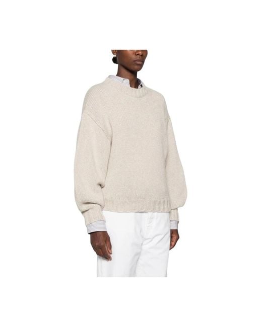 Khaite Natural Round-Neck Knitwear