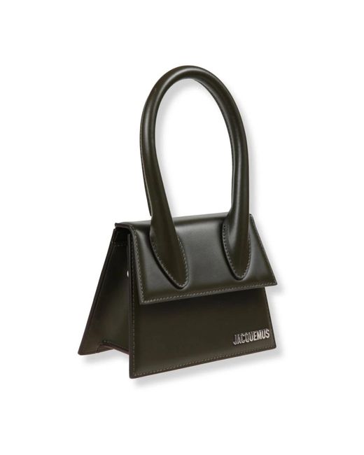 Jacquemus Green Strukturierte Ledertasche Mit Abnehmbarem Riemen