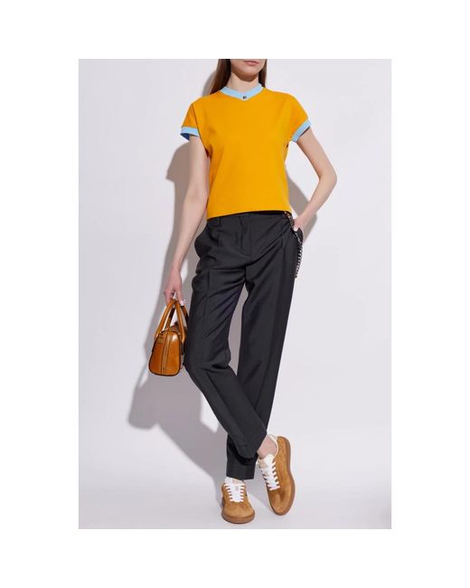 Versace Yellow V-Neck T-Shirt