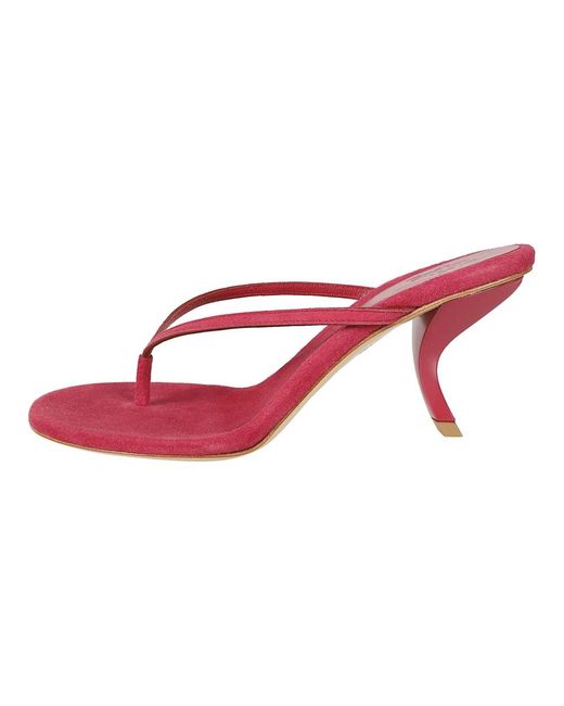 Gia Borghini Red Heeled Mules