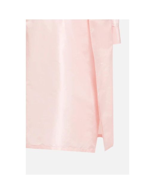 Prada Pink Luxuriöse seiden-taffeta-jacke mit logo-detail