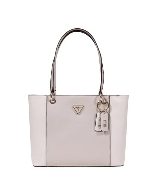 Guess Pink Strukturierte Und Geräumige Tote Bag