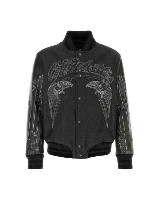 Off-White c/o Virgil Abloh Black Bomber Jackets for men