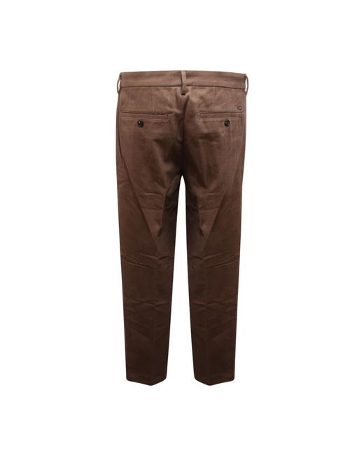 Armani Brown Slim-Fit Trousers for men