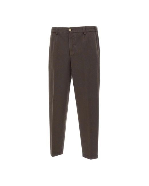 BRIGLIA Gray Suit Trousers for men