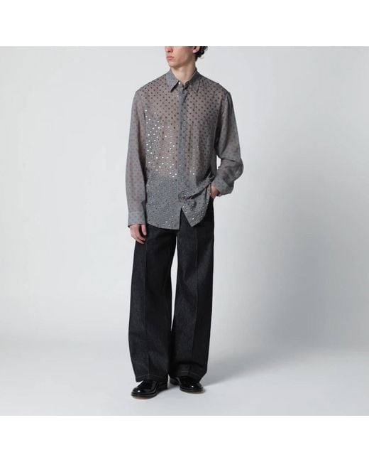 Dries Van Noten Gray Casual Shirts for men