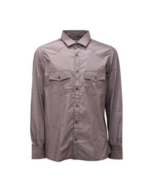 Mazzarelli Brown Casual Shirts for men