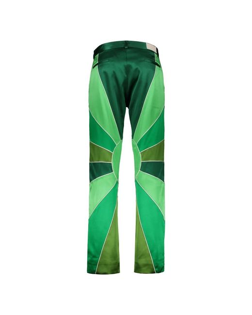 NAHMIAS Green Straight Trousers for men