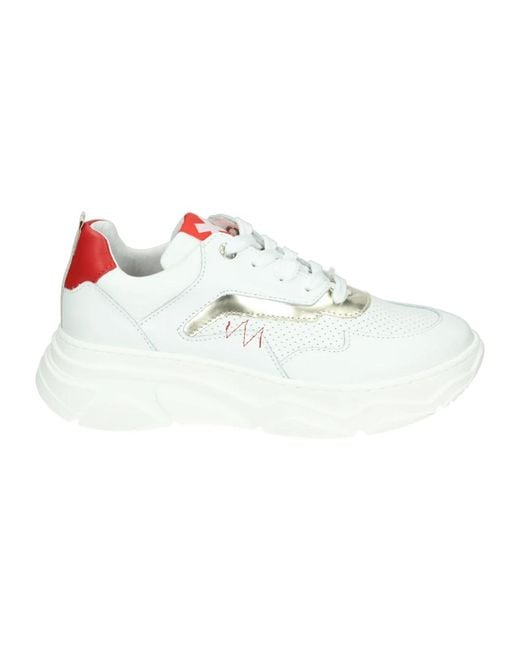 RED-RAG White Weiße Ledermädchenschuhe