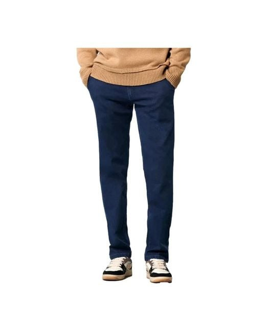 Meyer Jeans ,Blauw ,Denim Modern Fit Denim Broek in het Blue voor heren