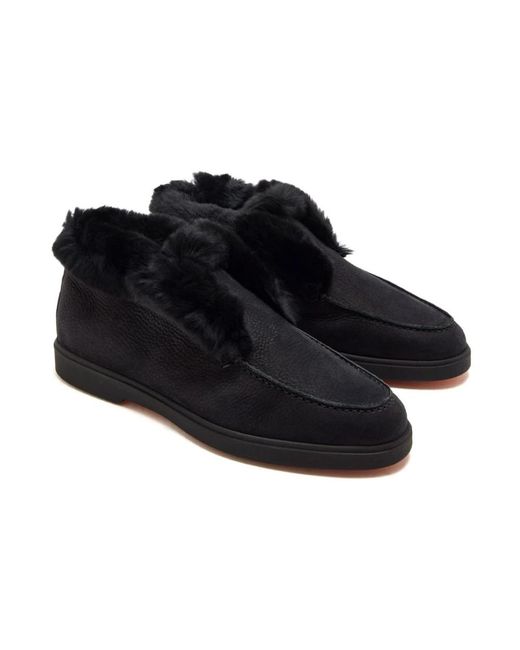 Santoni Blue Winter Boots