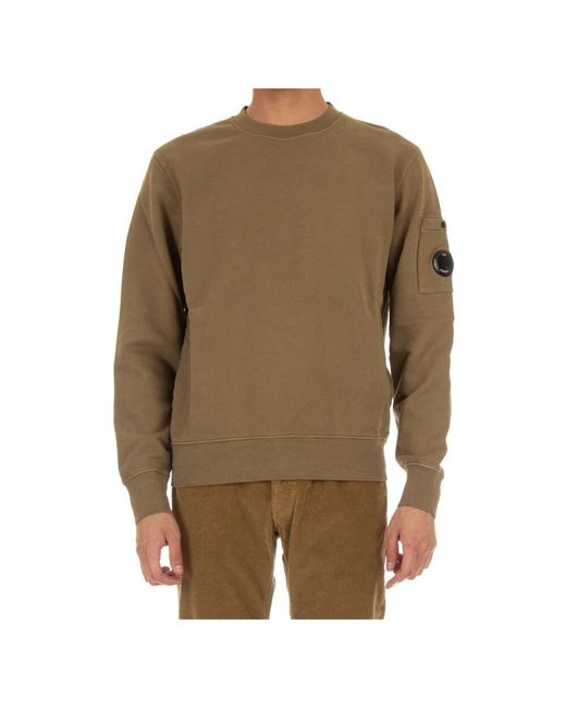 C P Company Brauner resist dyed pullover in Green für Herren