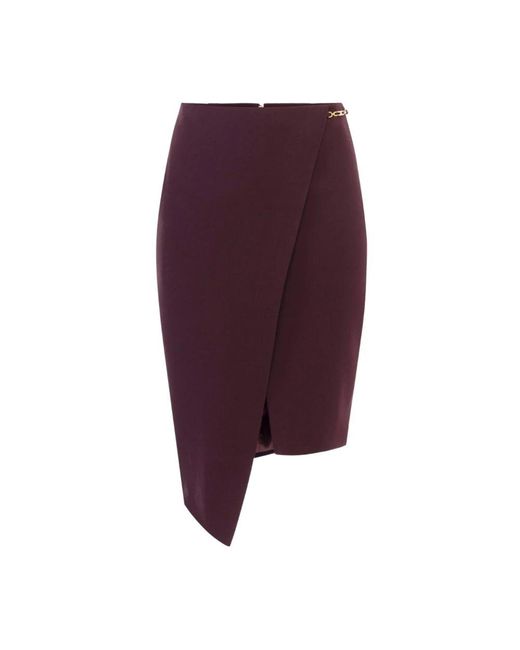 Elisabetta Franchi Purple Midi Skirts