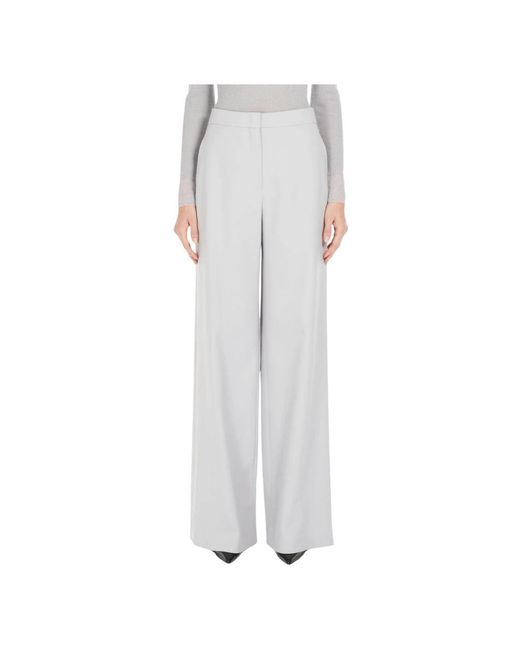 Max Mara Gray Graue Hose Mit Geradem Bein
