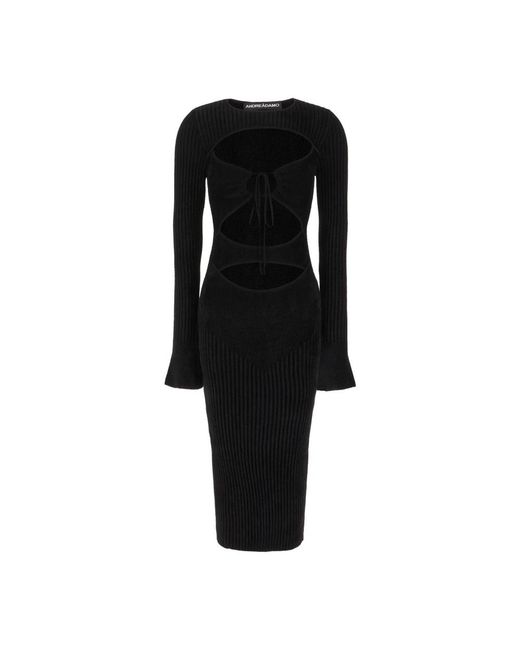 ANDREA ADAMO Black Knitted Dresses