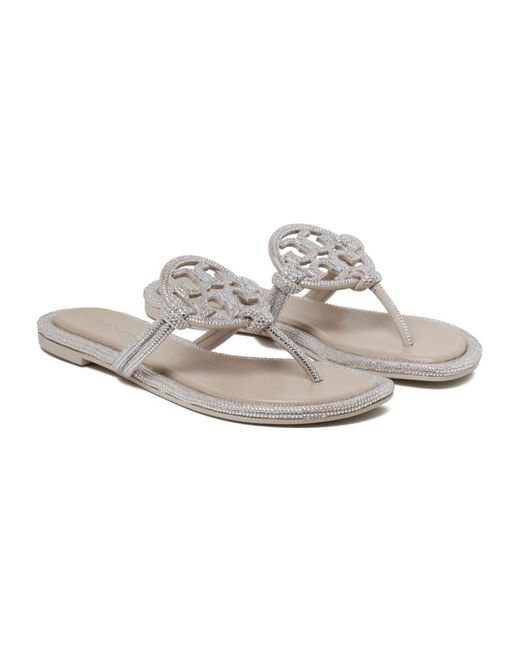 Tory Burch Natural Flip Flops