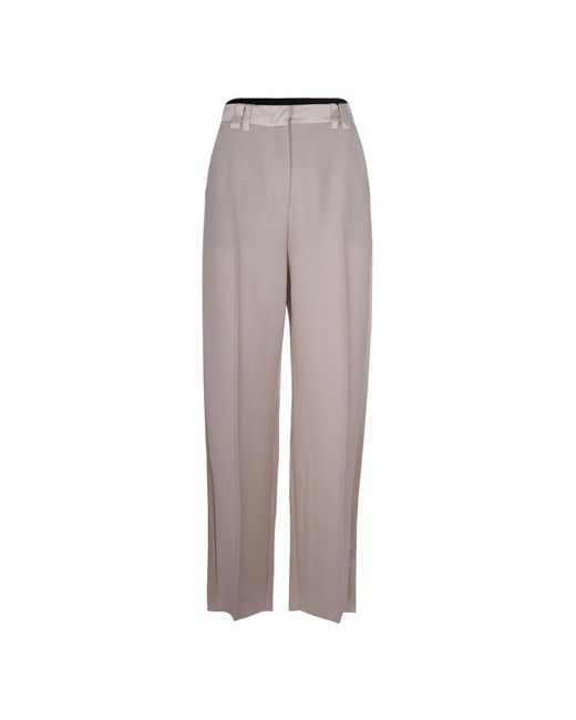 Wide Trousers Marella de color Gray
