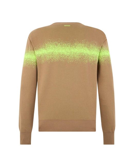 Herno Green Round-Neck Knitwear for men