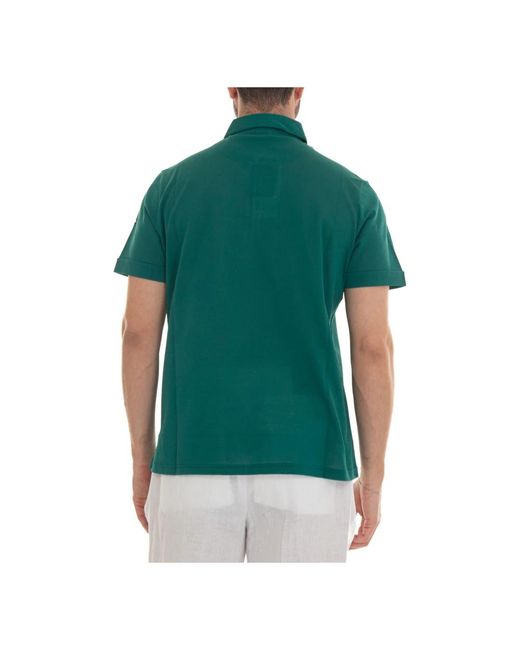 Kiton Tops ,Groen ,Katoen Polo T-Shirt Met Halve Rits in het Green voor heren