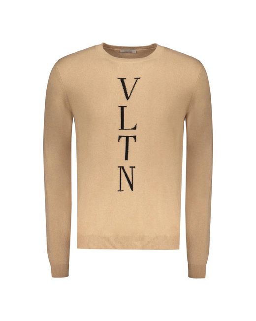 Valentino Garavani Natural Round-Neck Knitwear for men
