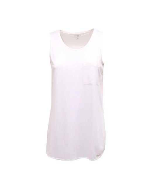 Woolrich White Sleeveless Tops