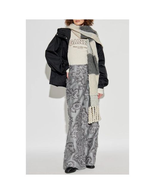 Ganni Hooded Jacket in het Blue