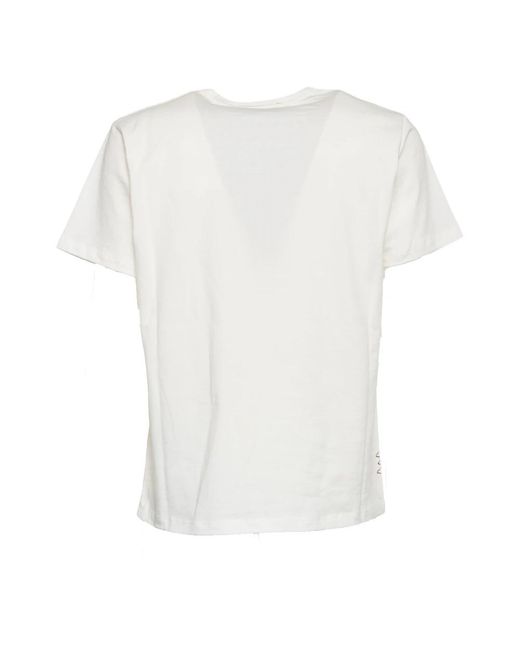 Amaranto Girocollo T-Shirt in het White voor heren