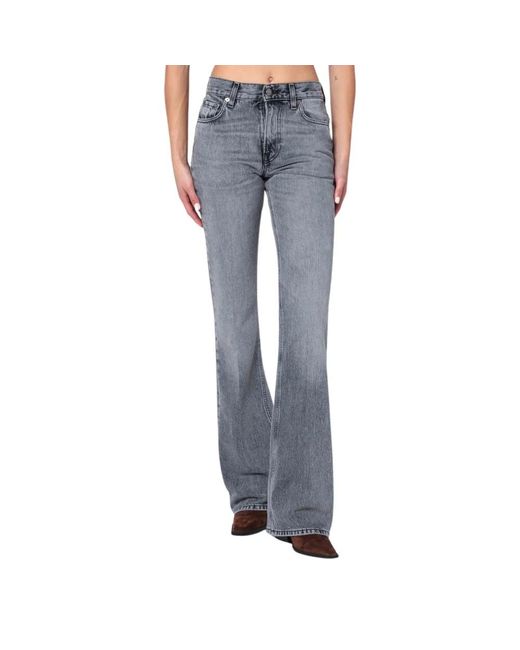 Haikure Jeans ,Grijs ,Slim Flora Grijze Jeans in het Blue