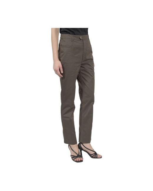 Saint Laurent Gray Straight Trousers