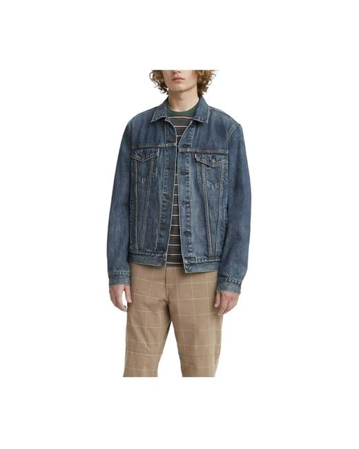 Levi's Jassen ,Blauw ,Katoen Spijkerjasje in het Blue voor heren