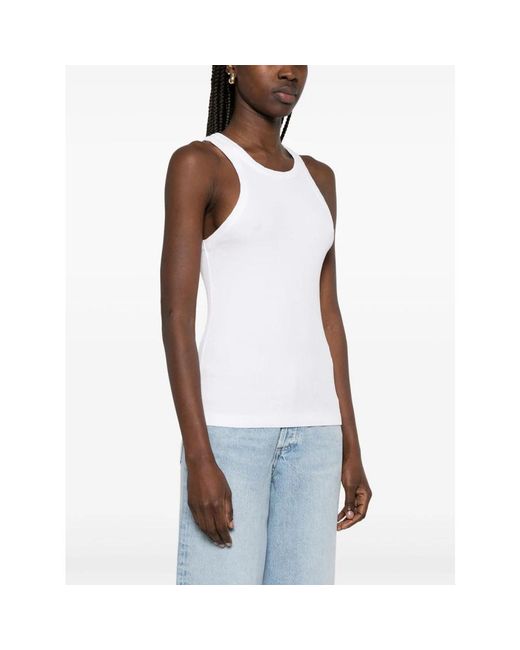 Agolde White Sleeveless Tops