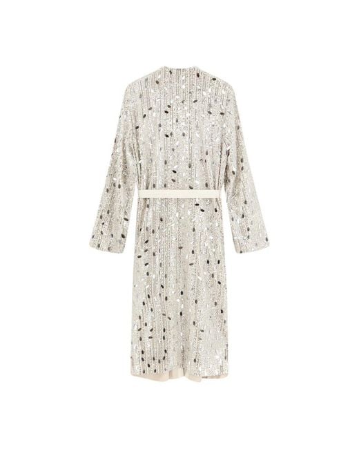 DE SANTIS Natural Belted Coats