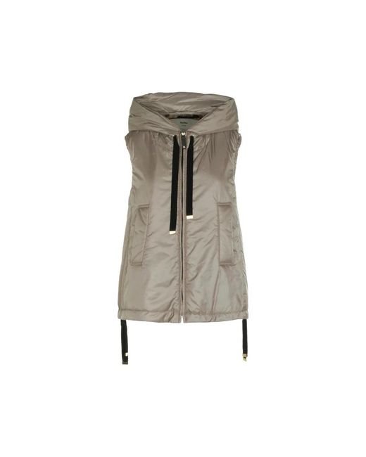 Max Mara Gray Waistcoats