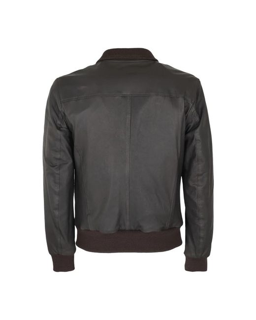 Stewart Gray Leather Jackets for men