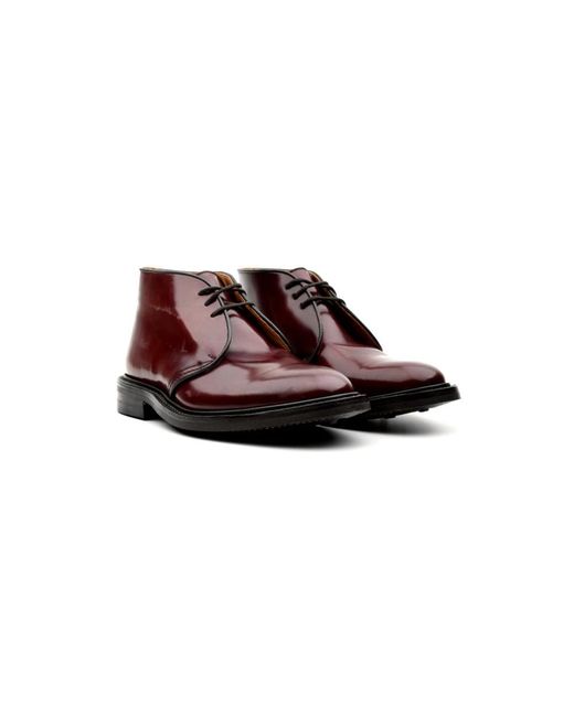 Tricker's Red Lace-Up Boots for men