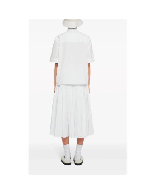 Jil Sander White Midi Skirts