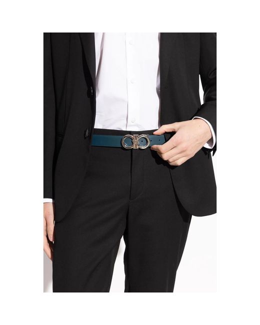Ferragamo Double Adjus Riem in het Blue voor heren