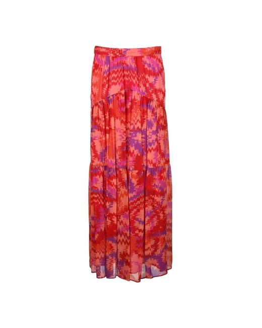 Dondup Red Maxi Skirts
