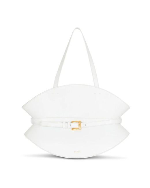 Balmain Medium Shuffle Bag in het White