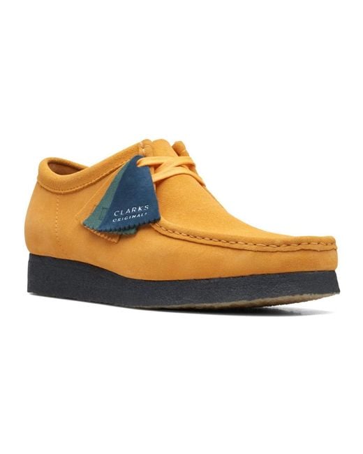 Clarks Blue Laced Shoes for men