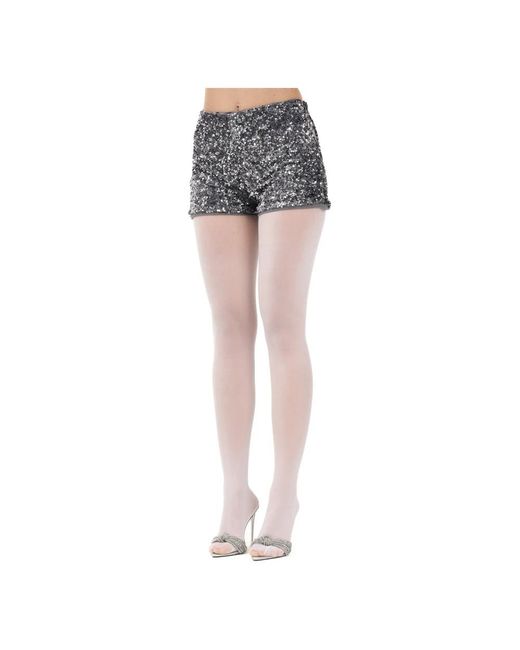ViCOLO Korte Broeken ,Grijs ,Pailletten Short Shorts in het Blue
