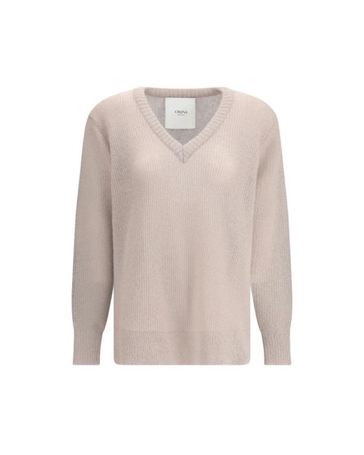 V-Neck Knitwear Cruna en coloris Gray