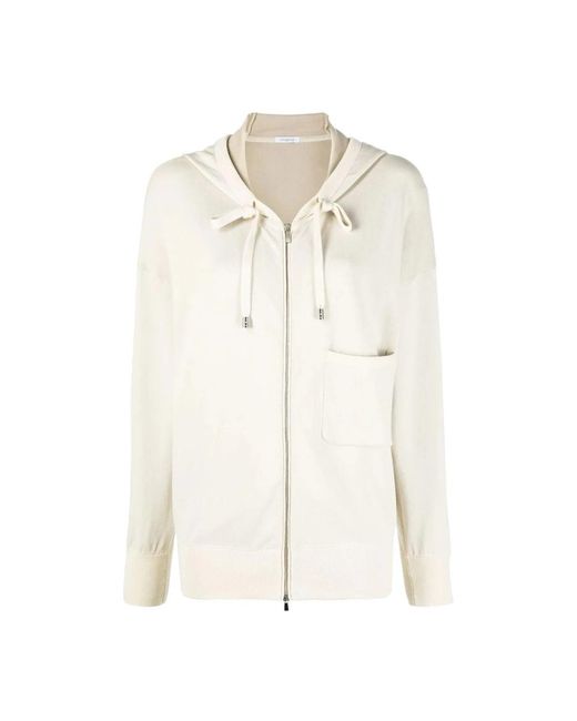 Malo Truien & Vesten ,Katoen Zip-Up Cardigan Sweater in het White