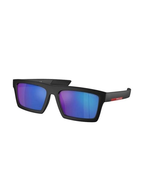 Prada Stijlvolle Zonnebril Met Spiegelglazen in het Blue