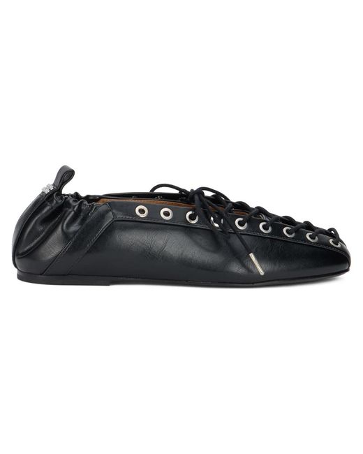 Ganni Black Ballerinas