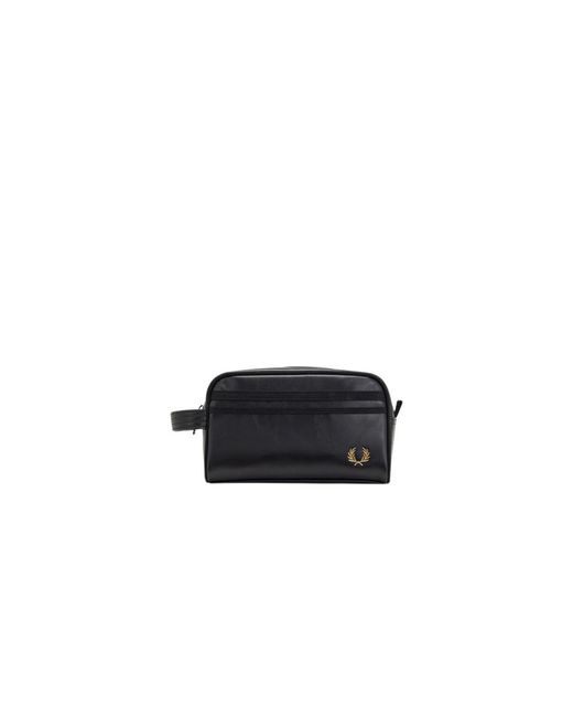 Fred Perry Black Toilet Bags