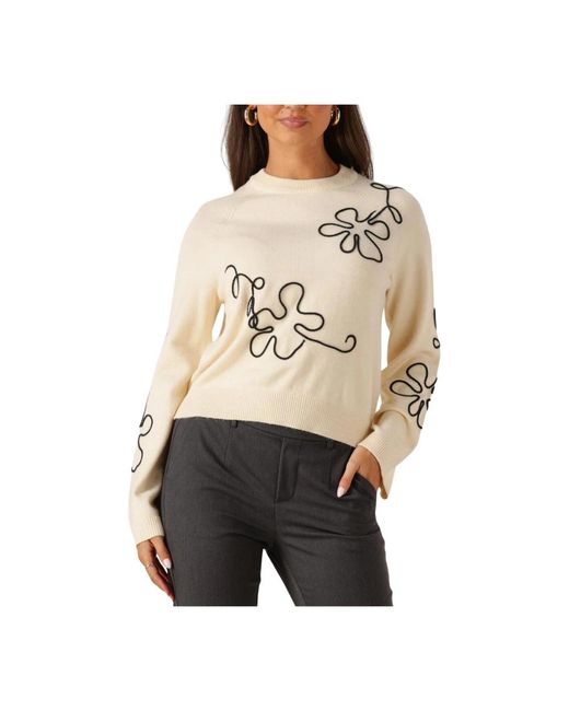 Object Truien & Vesten ,Zand Pullover Voor Herfststijl in het Natural