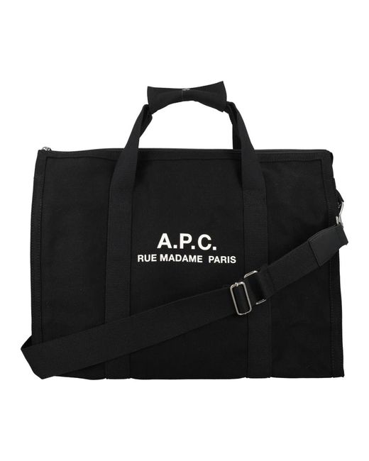 A.P.C. Schwarze sporttasche mit doppelgriffen in Black für Herren