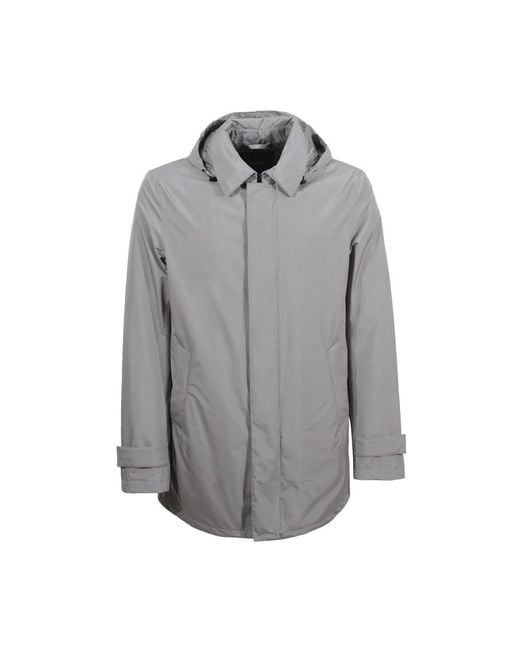 Herno Gray Winter Jackets for men